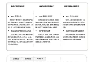 简洁大气的产品策划Word简历模板(浅绿白底)